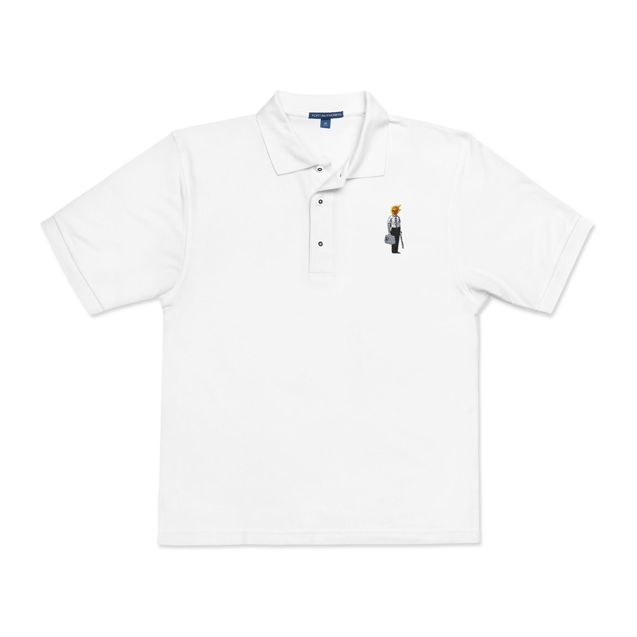 STANDIN On BIDNESS — Embroidered Bidnessman Polo