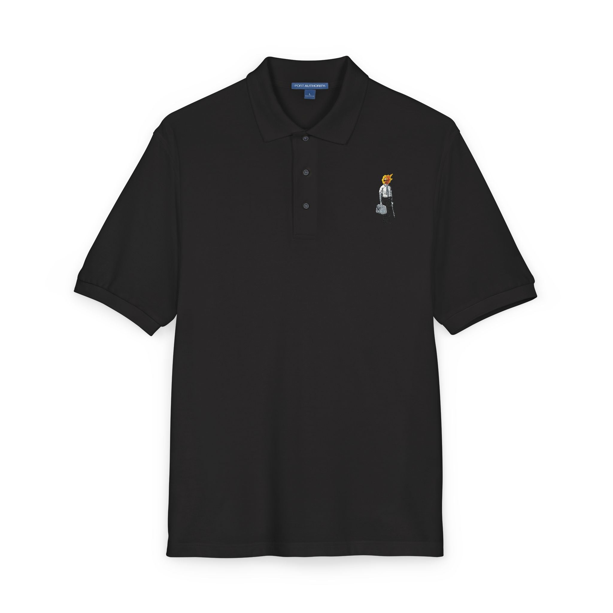STANDIN On BIDNESS — Embroidered Bidnessman Polo